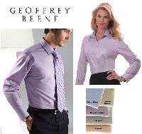 Geoffrey Beene Men's and Ladies' Polished End on End Dress Shirt