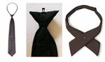 Zipper Ties, Clip On Ties, Ladies-Womens Crossover Ties